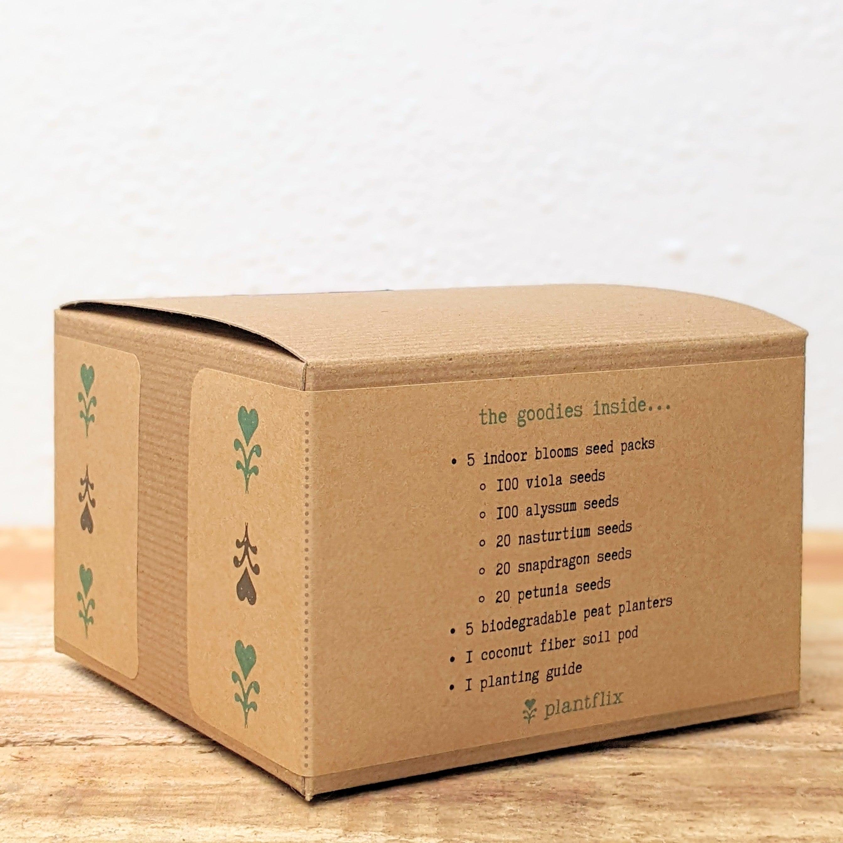 "Grow a Flower Garden" Indoor Blooms Seed Kit - Plantflix