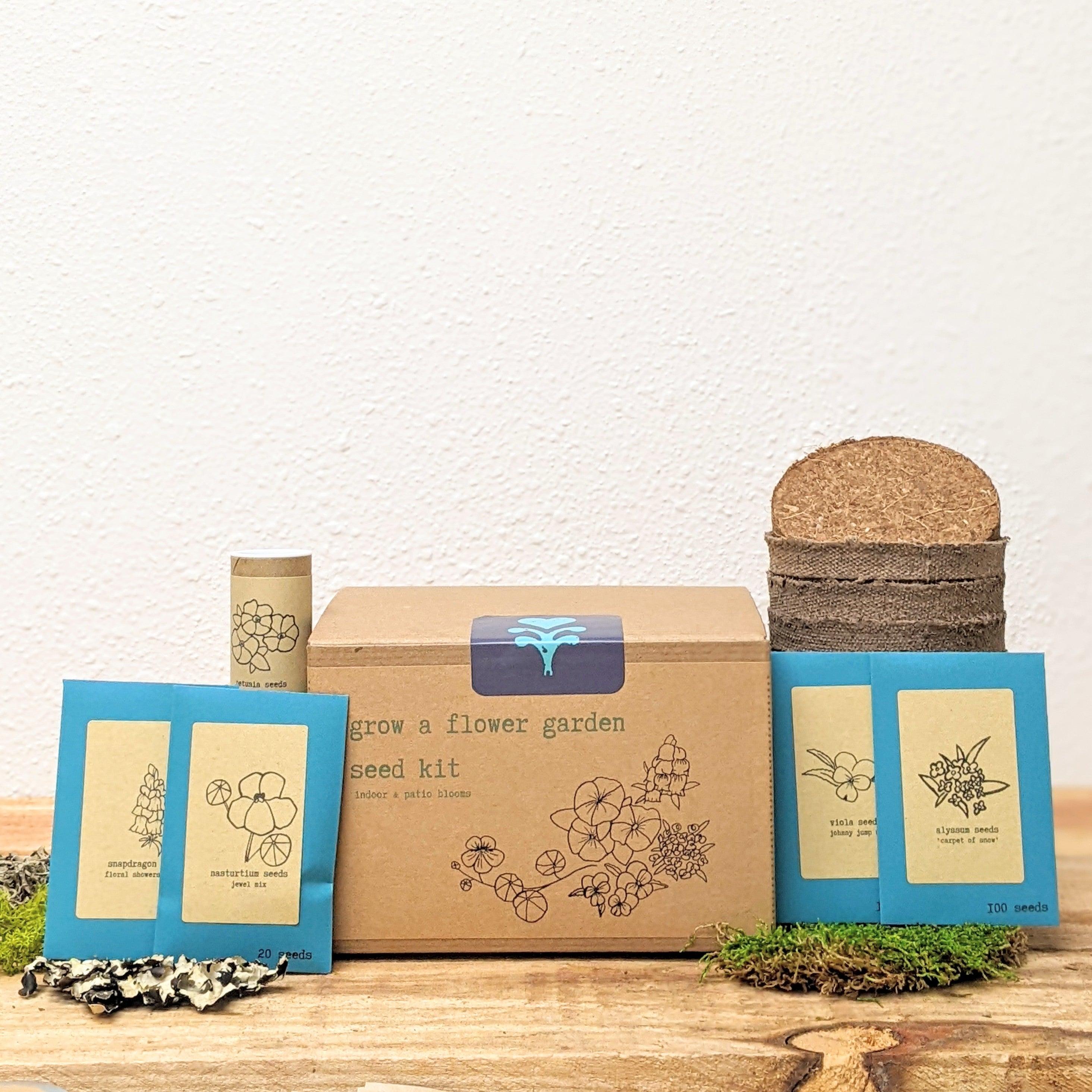 "Grow a Flower Garden" Indoor Blooms Seed Kit - Plantflix