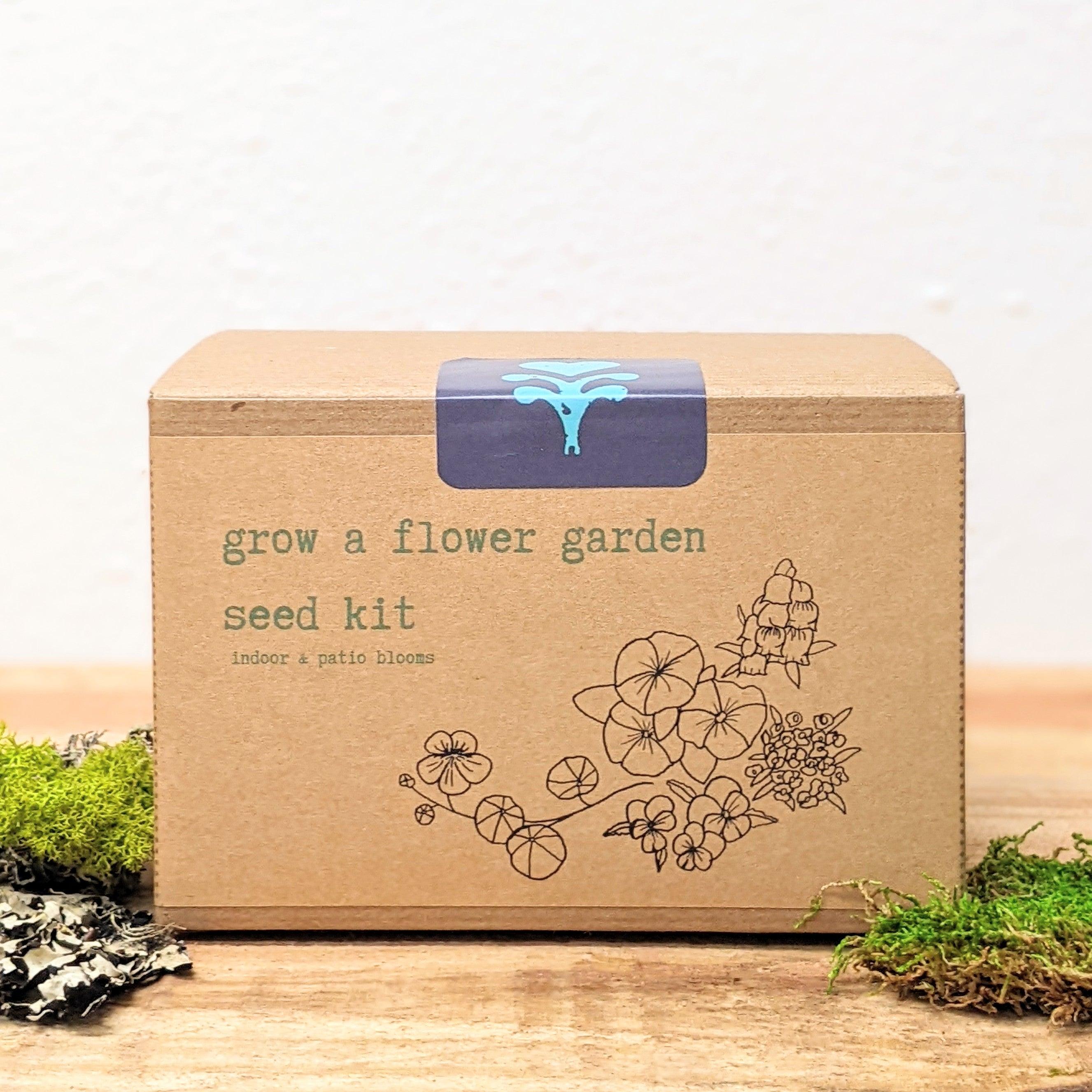 "Grow a Flower Garden" Indoor Blooms Seed Kit - Plantflix