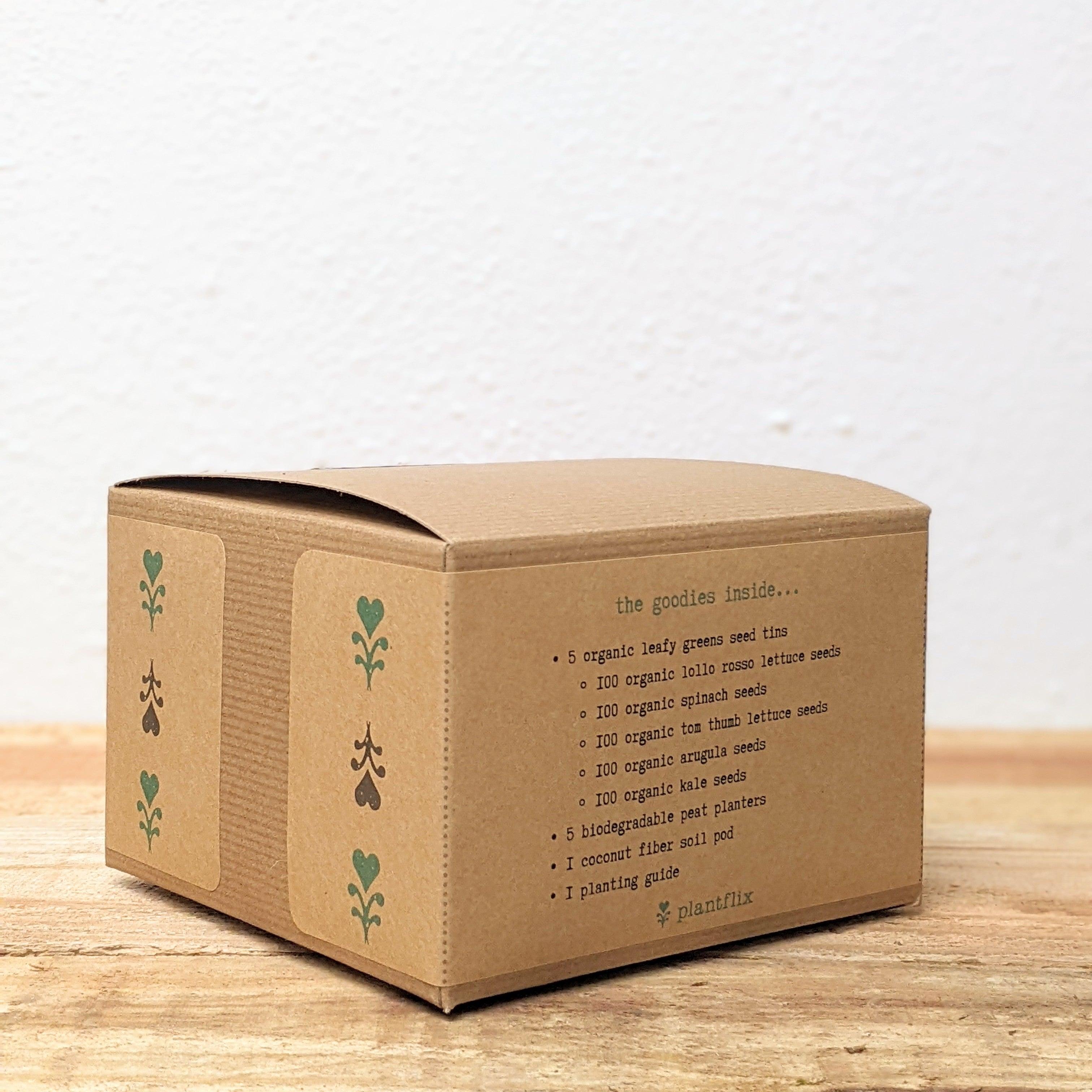 "Grow a Veggie Garden" Leafy Greens Seed Kit - Plantflix