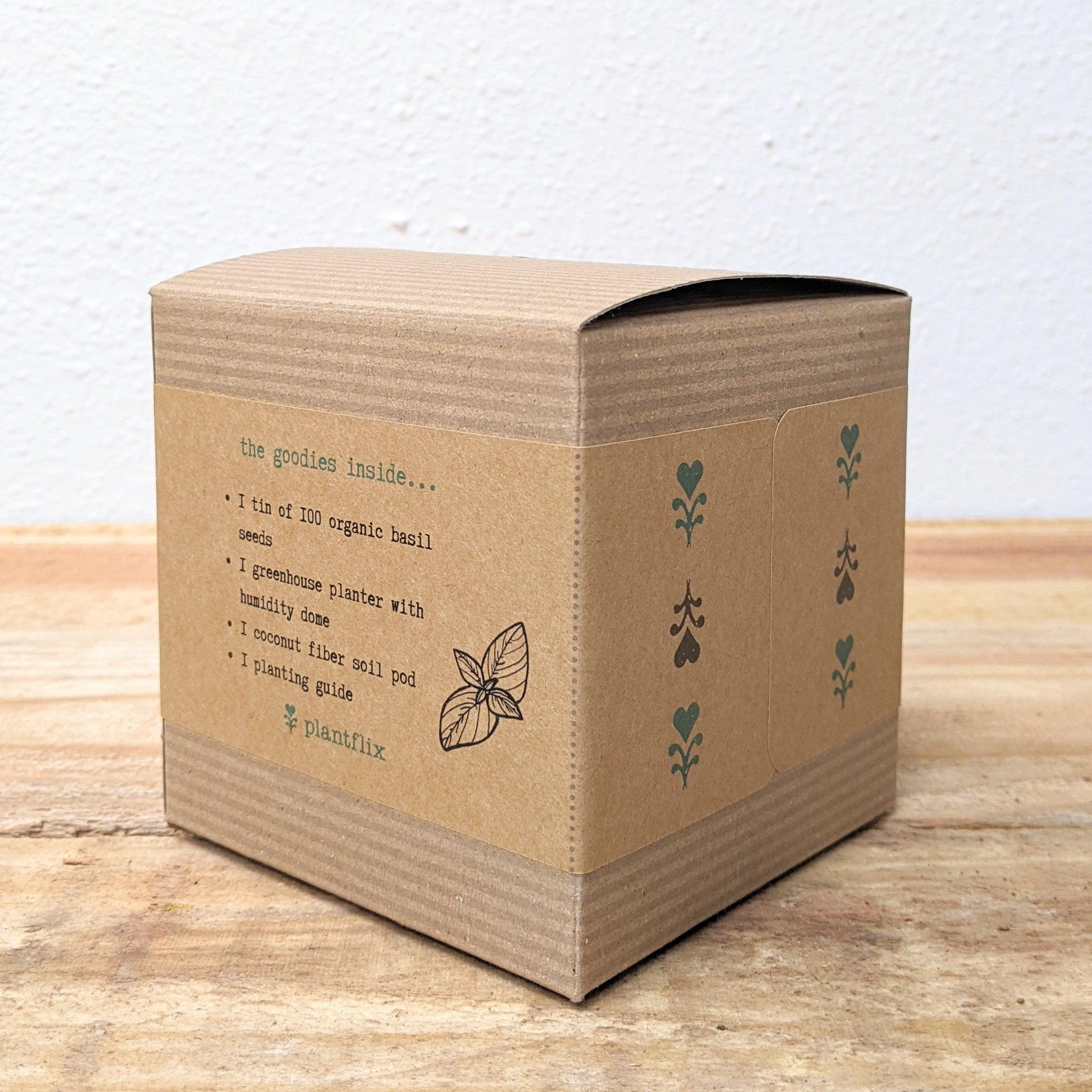 Organic Basil Beginner Grow Kit - Plantflix
