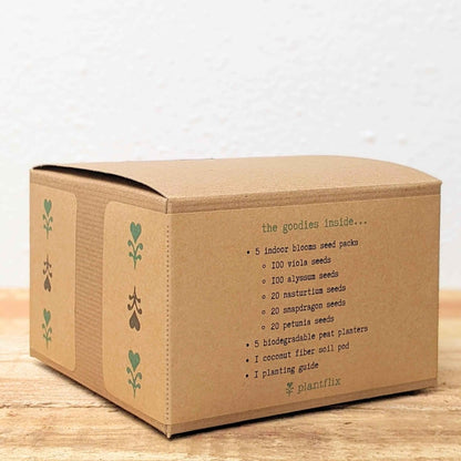 "Grow a Flower Garden" Indoor Blooms Seed Kit - Plantflix