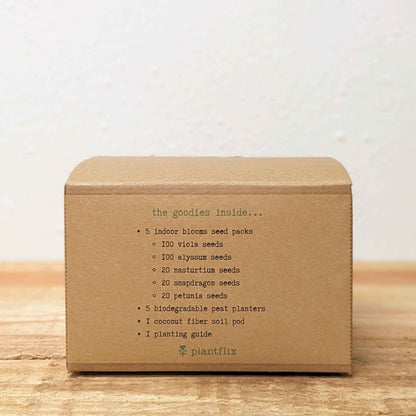 "Grow a Flower Garden" Indoor Blooms Seed Kit - Plantflix